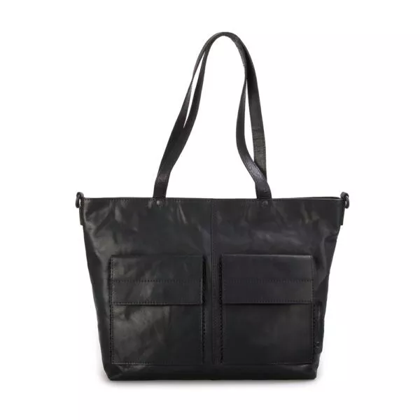 Leren Shopper - Yasmin - Zwart
