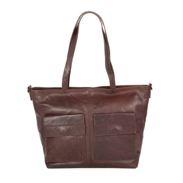 Leren Shopper - Yasmin - Donkerbruin
