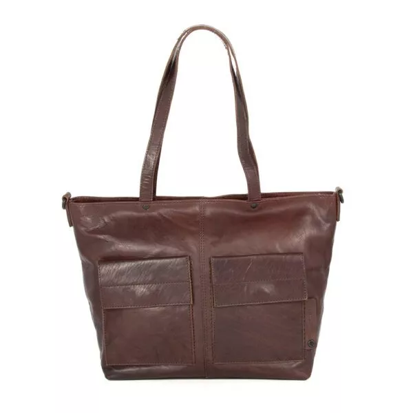 Leren Shopper - Yasmin - Donkerbruin