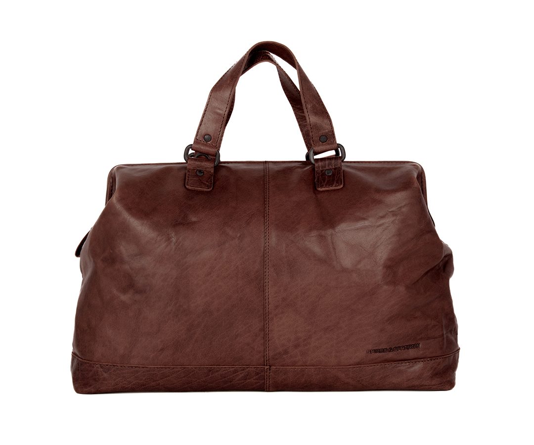 バッグ SEYSTUDIO Velor Bag Leather Weekend Bag - Silverado - Dark Brown
