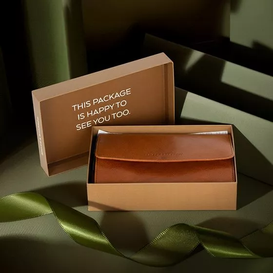 Leren Sieraden Organizer in Giftbox - Lenna - Brandy