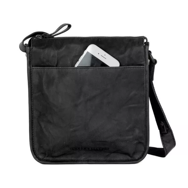 Leren Crossbodytas - Margo - Zwart