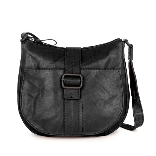 Leren Crossbodytas - Donnella - Zwart