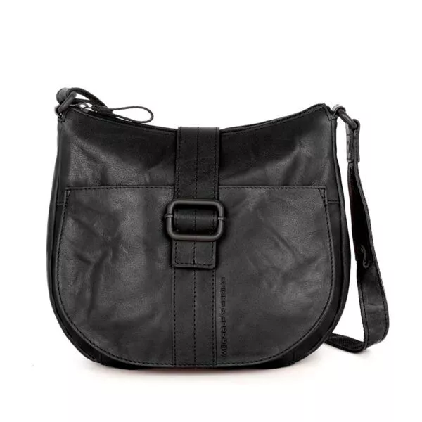 Leren Crossbodytas - Donnella - Zwart