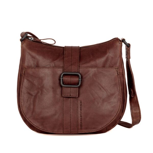 Leren Crossbodytas - Donnella - Donkerbruin