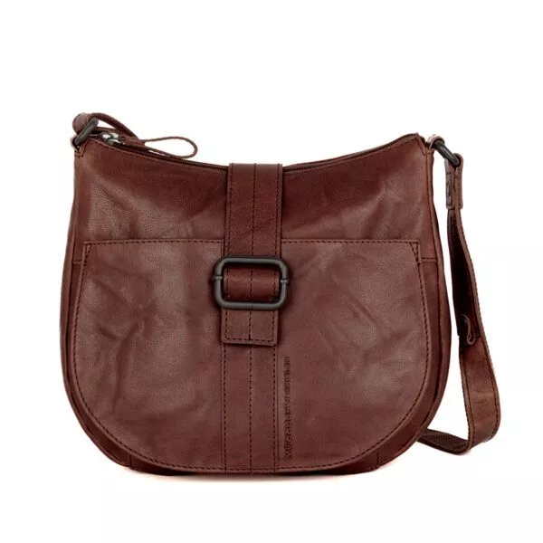 Leren Crossbodytas - Donnella - Donkerbruin