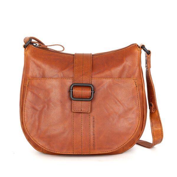 Leren Crossbodytas - Donnella - Brandy