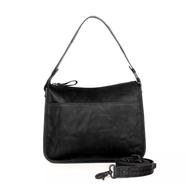 Leren Schouder / Crossbodytas - Chanice - Zwart