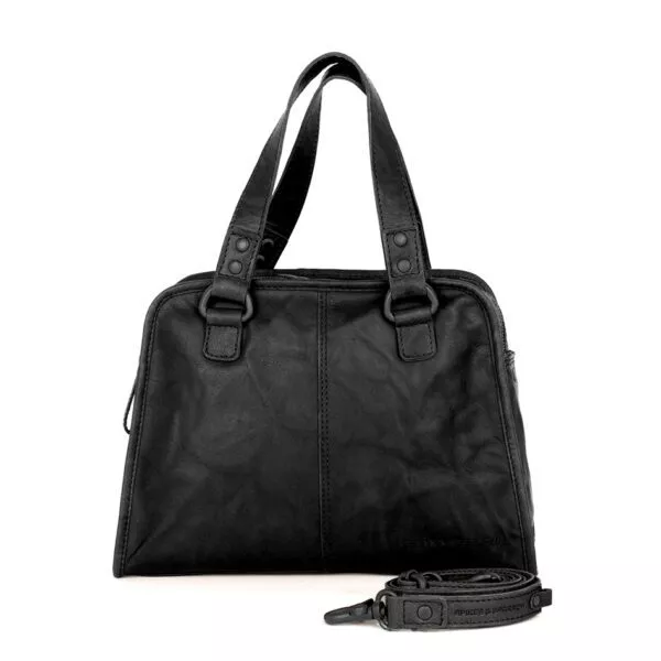 Leren Handtas - Danine - Zwart