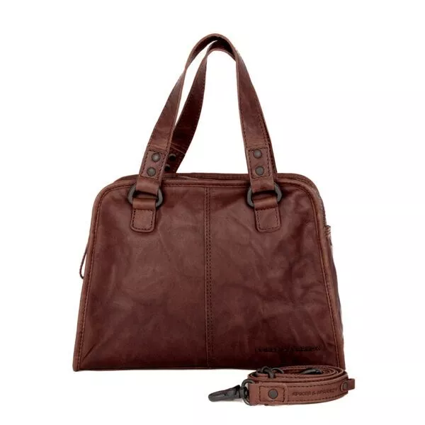 Leren Handtas - Danine - Donkerbruin