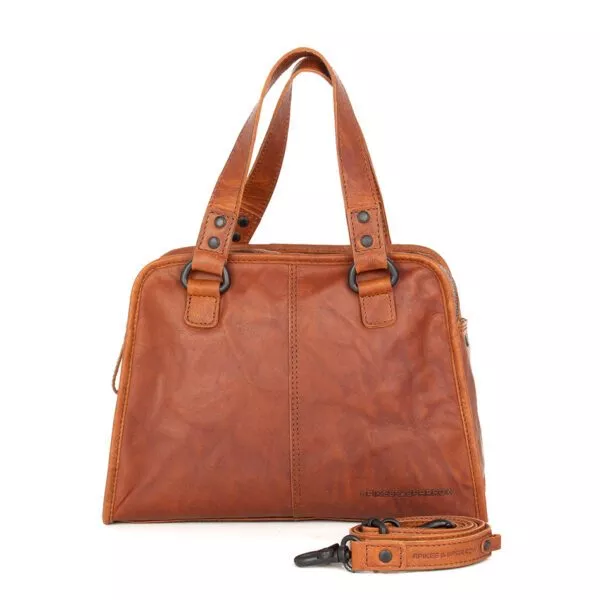 Leren Handtas - Danine - Brandy Cognac
