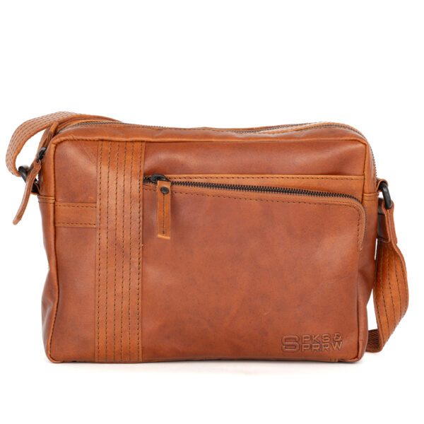 Leren Crossbodytas - Ayden - Brandy Cognac