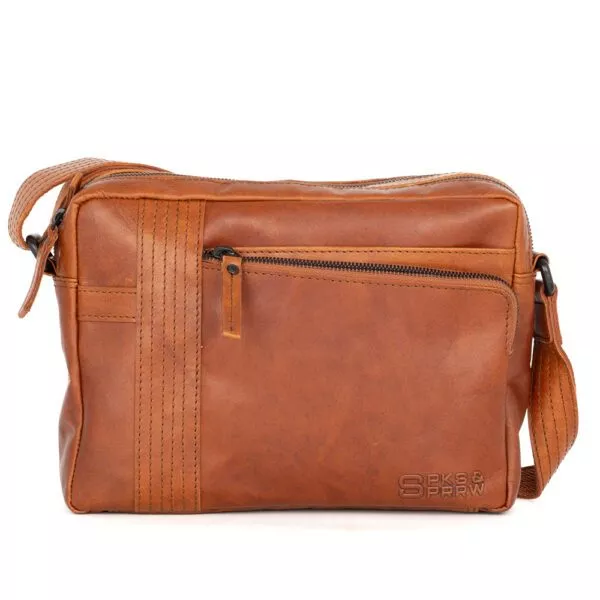Leren Crossbodytas - Ayden - Brandy Cognac