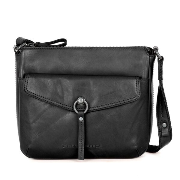 Leren Crossbody / Schoudertas - Jinthe - Zwart