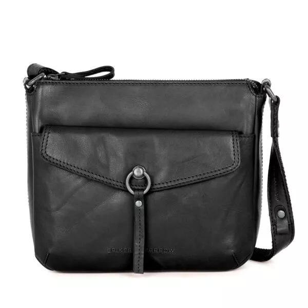 Leren Crossbody / Schoudertas - Jinthe - Zwart
