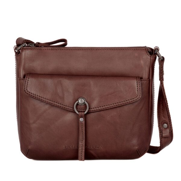 Leren Crossbody / Schoudertas - Jinthe - Donkerbruin