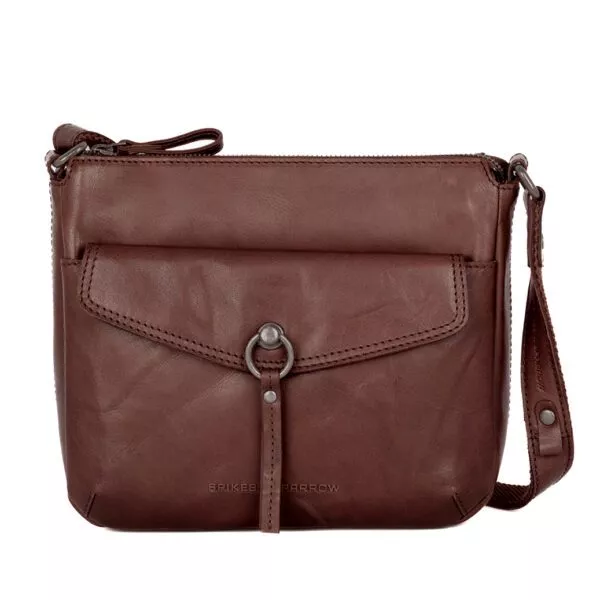 Leren Crossbody / Schoudertas - Jinthe - Donkerbruin
