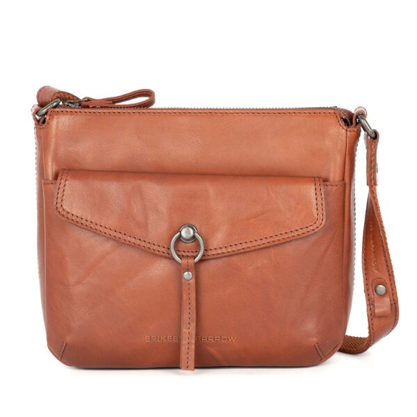 Leren Crossbody / Schoudertas - Jinthe - Brandy Cognac