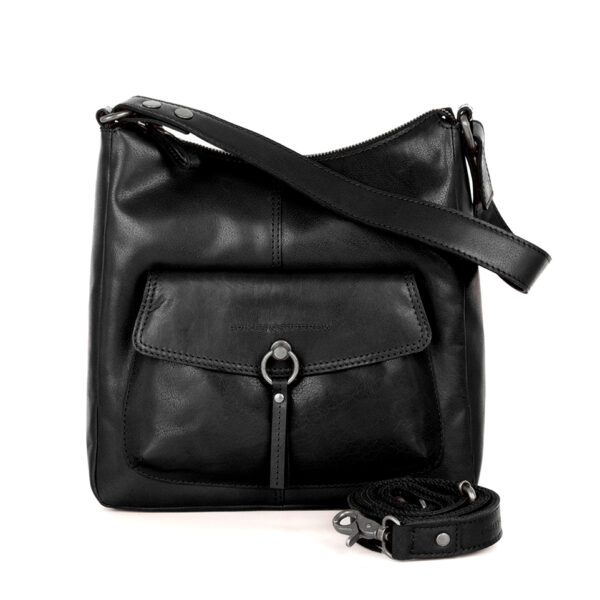 Leren Schouder / Crossbodytas - Cydney - Zwart