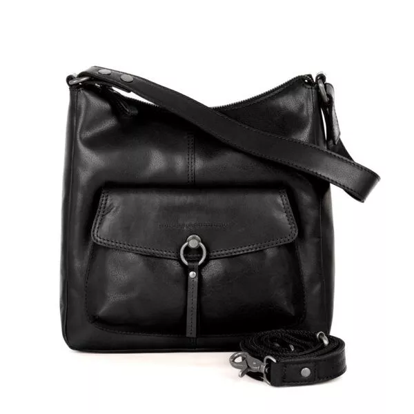 Leren Schouder / Crossbodytas - Cydney - Zwart