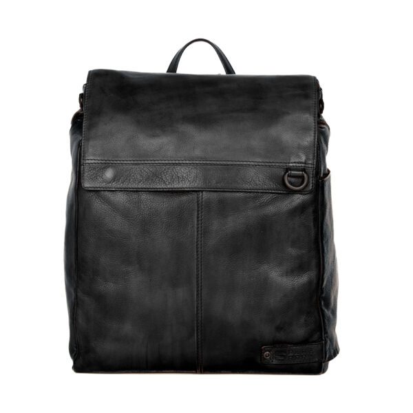 Leren Laptop Rugzak - Ted - Zwart