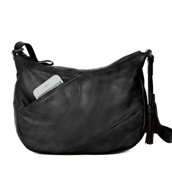 Leren Crossbodytas - Lorain - Zwart