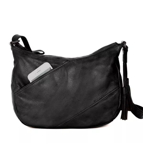 Leren Crossbodytas - Lorain - Zwart