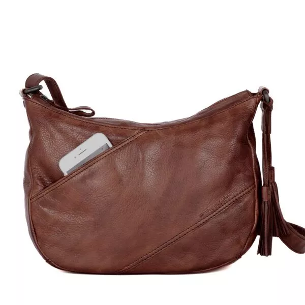 Leren Crossbodytas - Lorain - Donkerbruin