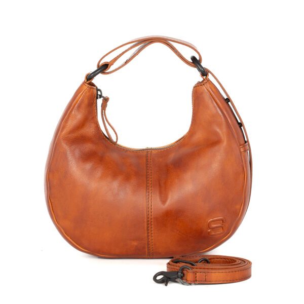 Leren Handtas / Crossbody - Freida - Brandy