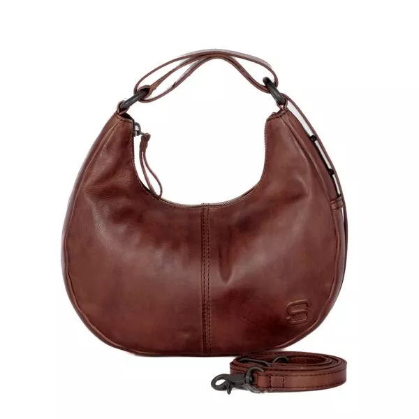 Leren Handtas / Crossbody - Freida - Donkerbruin