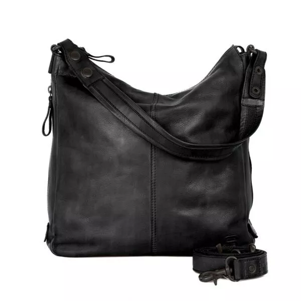 Leren Schouder / Crossbodytas - Gayla - Zwart