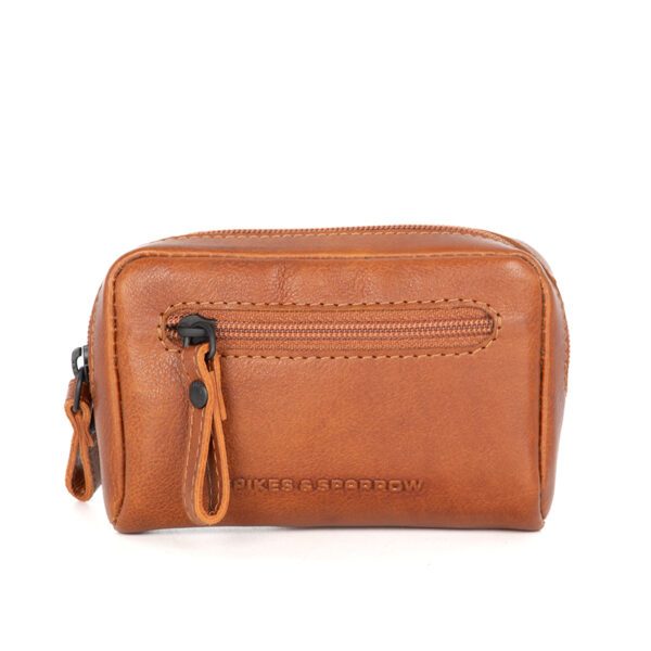 Leren RFID Portemonnee / Sleuteletui - Irwin - Brandy Cognac