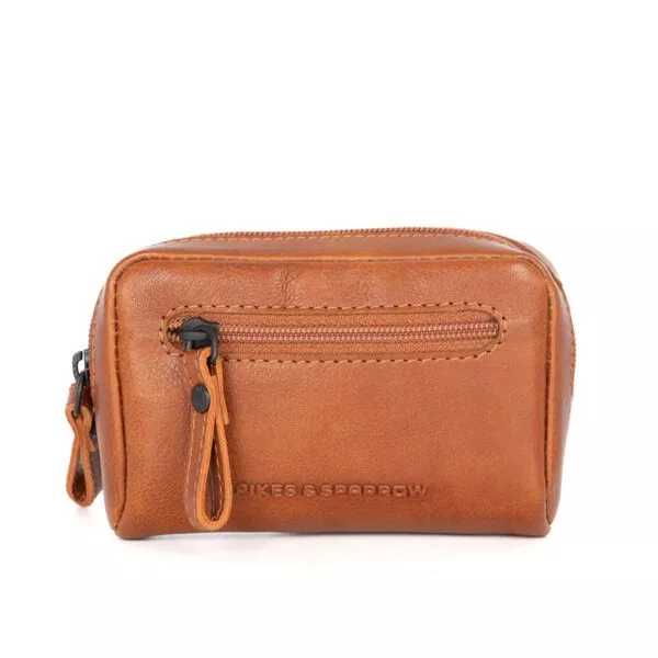 Leren RFID Portemonnee / Sleuteletui - Irwin - Brandy Cognac