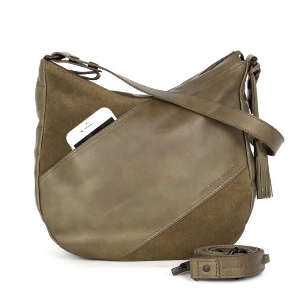 Leren Schouder / Crossbodytas - Natalia - Groen