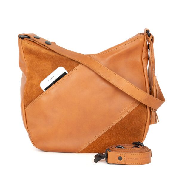 Leren Schouder / Crossbodytas - Natalia - Brandy