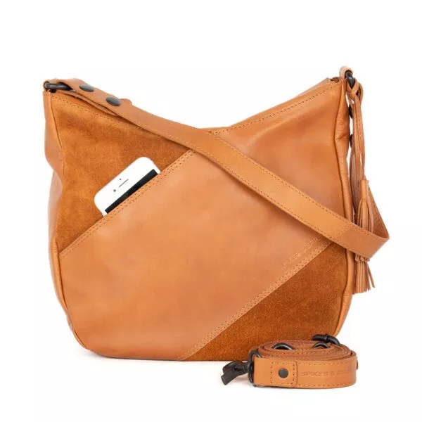 Leren Schouder / Crossbodytas - Natalia - Brandy