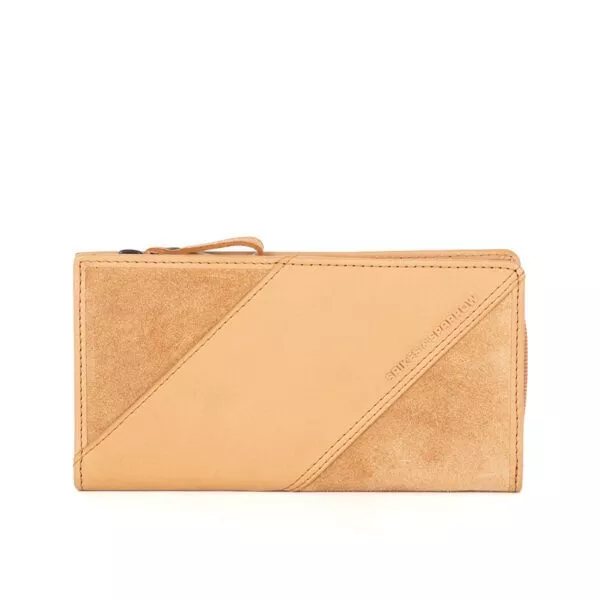 Leren RFID Portemonnee - Afra - Camel