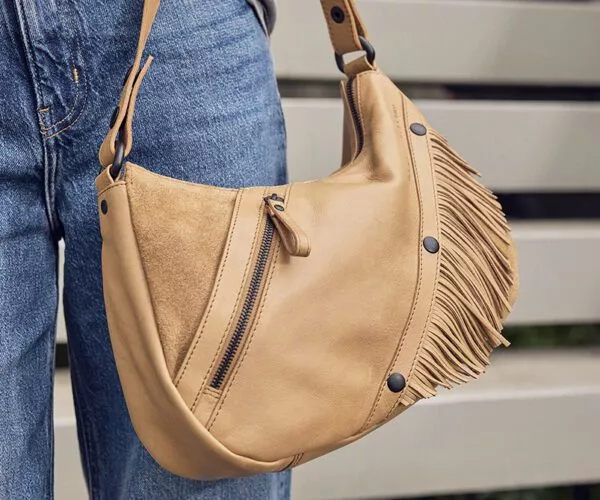 Leather Shoulder/Crossbody bag - Jadeline - Camel