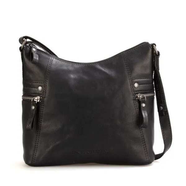 Leren Crossbodytas - Georgia - Zwart