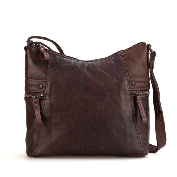 Leren Crossbodytas - Georgia - Donkerbruin
