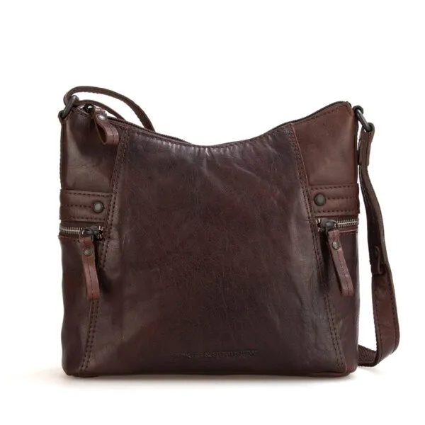 Leren Crossbodytas - Georgia - Donkerbruin