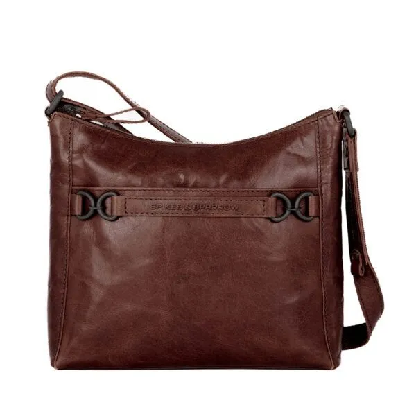 Leren Crossbodytas - Elize - Donkerbruin