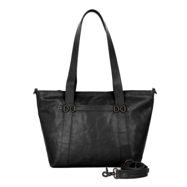 Leren Shopper - Jannah - Zwart