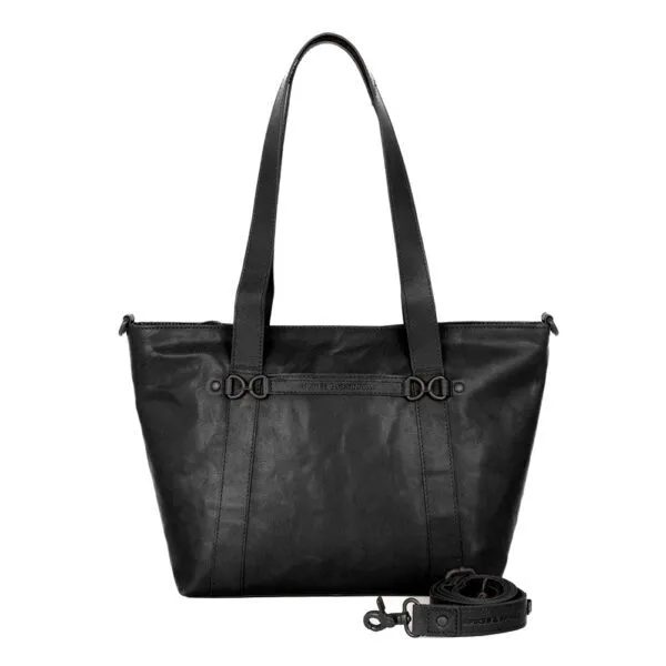 Leren Shopper - Jannah - Zwart