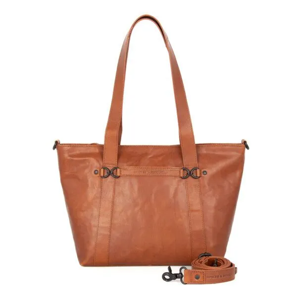 Leren Shopper - Jannah - Brandy Cognac