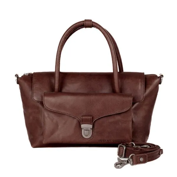 Leren Handtas - Hailey - Donkerbruin