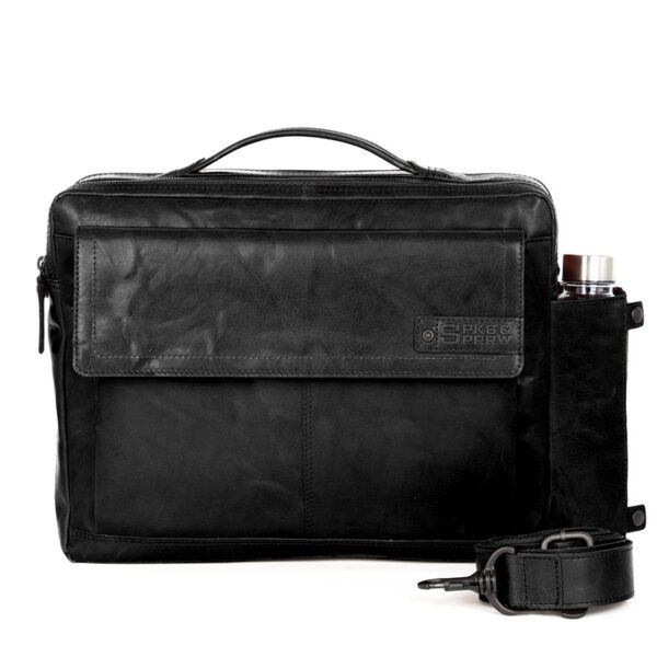 Leren Laptoptas - 15.6 inch - Henry - Zwart