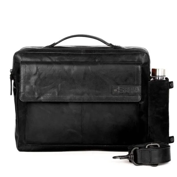 Leren Laptoptas - 15.6 inch - Henry - Zwart