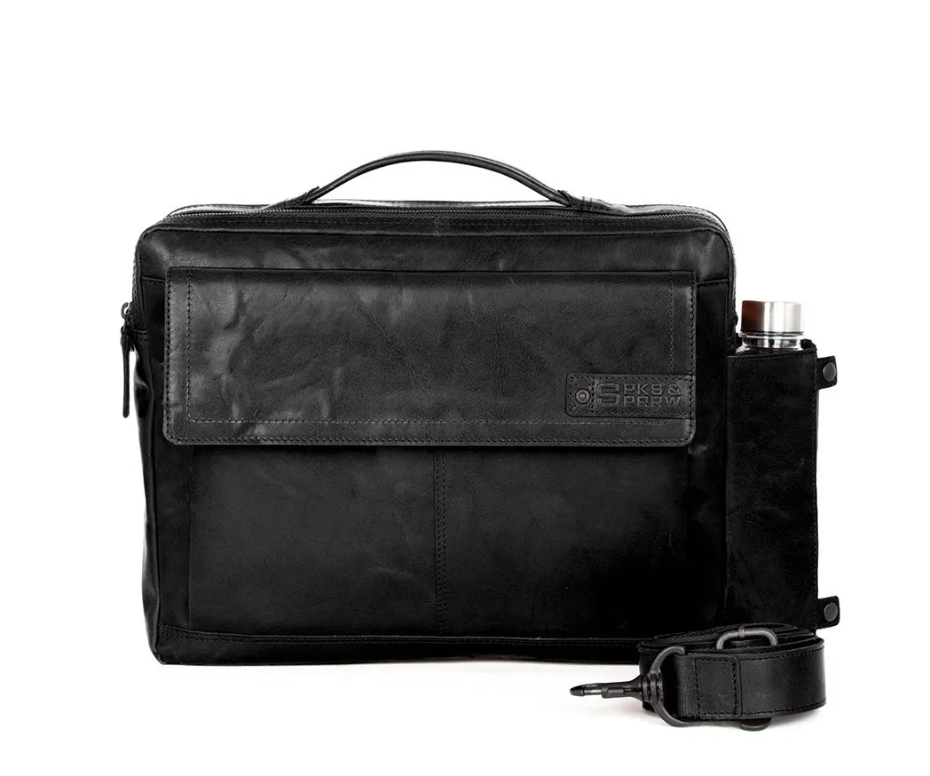 Leren Laptoptas - 15.6 inch - Henry - Zwart