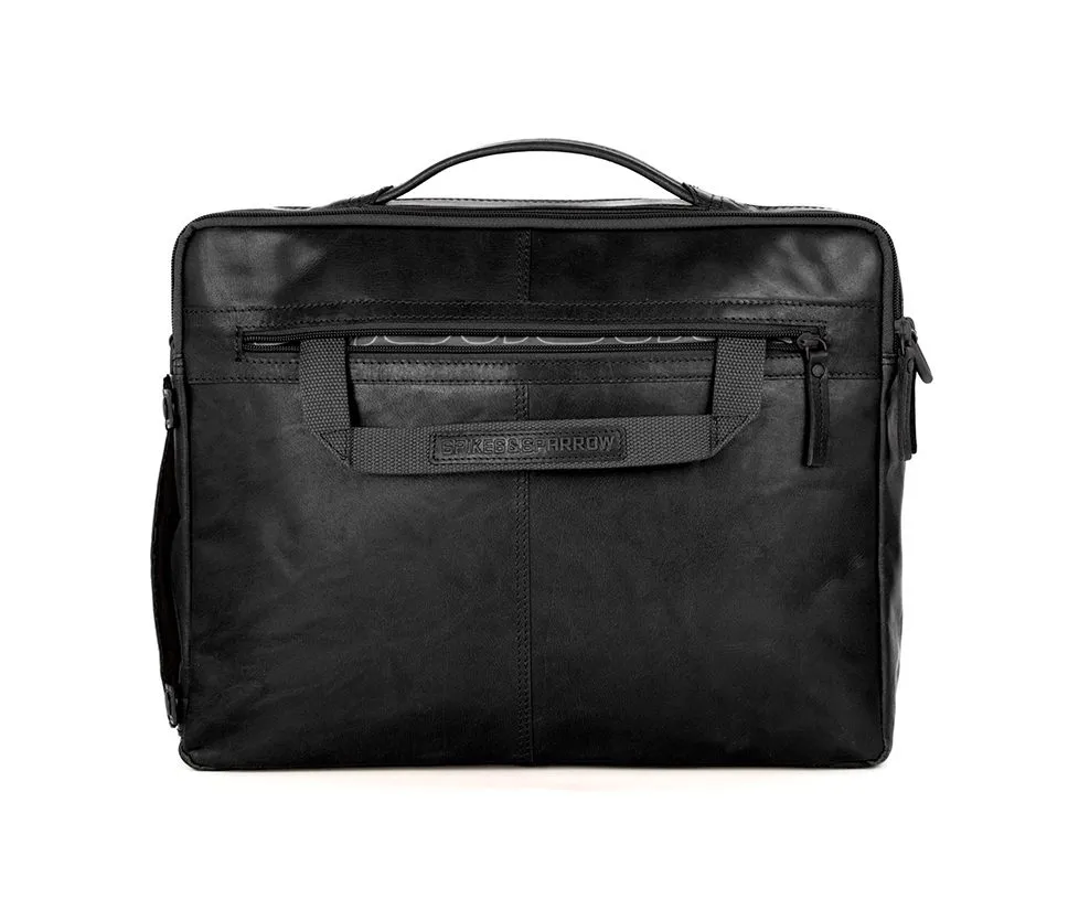 Leren Laptoptas - 15.6 inch - Henry - Zwart - Afbeelding 4